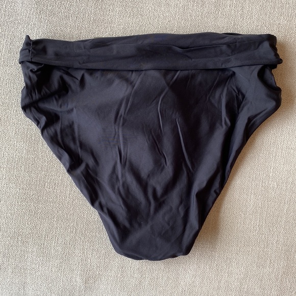 J Crew black high waist bathing suit bottoms. New with tag. Size L - Picture 4 of 5